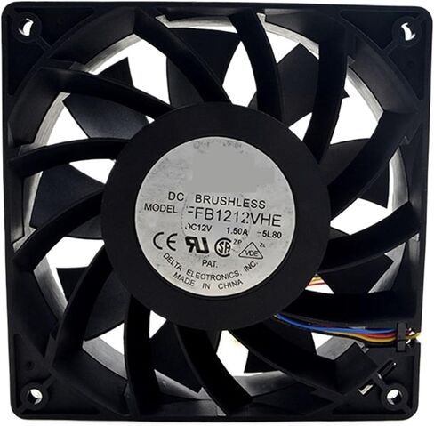 for FFB1212VHE 12V 1.5A 4500RPM 12cm 12038 120x120x38mm Double Ball Bearing Cooling Fan in Saudi Arabia