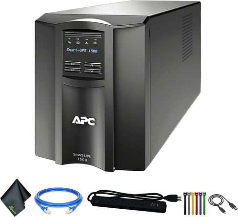 APC Smart-UPS SMT1500C with SmartConnect, USB-C to USB-A 2M, Loop Straps, Surge Protector, Cleaning Cloth, Ethernet Cable in Saudi Arabia