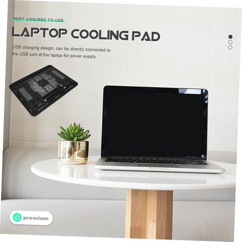 وسادة تبريد مريحة للكمبيوتر المحمول مع مراوح LED صامتة، حامل كمبيوتر رفيع للغاية للألعاب وأجهزة الكمبيوتر المحمولة المكتبية، مبرد هادئ لتبديد الحرارة in Saudi Arabia