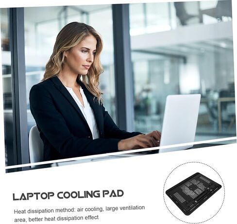 وسادة تبريد مريحة للكمبيوتر المحمول مع مراوح LED صامتة، حامل كمبيوتر رفيع للغاية للألعاب وأجهزة الكمبيوتر المحمولة المكتبية، مبرد هادئ لتبديد الحرارة in Saudi Arabia