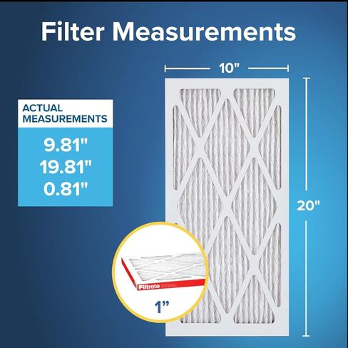 Filtrete 20x20x1 Air Filter, MPR 1000, MERV 11, Micro Allergen Defense 3-Month Pleated 1-Inch Air Filters, 2 Filters in Saudi Arabia