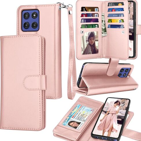 Tekcoo Wallet Case for Motorola Moto G Stylus 5G | 2025 Only | XT2517, PU Leather ID Cash Credit Card Slots Holder Carrying Pouch Folio Flip Cover [Detachable Magnetic Hard Cases] Lanyard - Black in Saudi Arabia