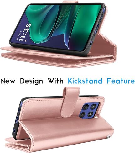 Tekcoo Wallet Case for Motorola Moto G Stylus 5G | 2025 Only | XT2517, PU Leather ID Cash Credit Card Slots Holder Carrying Pouch Folio Flip Cover [Detachable Magnetic Hard Cases] Lanyard - Black in Saudi Arabia