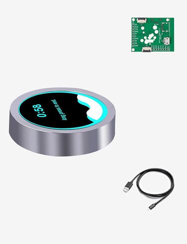 ESP32-S3 مع شاشة عرض 2.1 بوصة 480×480 مستديرة IPS TFT مقبض شاشة تعمل باللمس تشفير دوار لوحدة LVGL WiFi BLe Uart الذكية (أسود) in Saudi Arabia