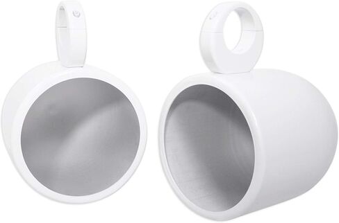 Rockville 2 MAC90W 8" 360 Swivel White Aluminum Wakeboard Tower Speaker Pods in Saudi Arabia