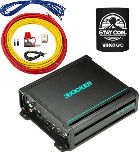 KICKER Amp and Wiring Kit Package of 2 Items 150W 2-Channel KMA Series Marine Amplifier with 8AWG Power Wiring Kit - Boat Kit - 48KMA150.2 Amplifier & 47KMPK8 Wiring Kit in Saudi Arabia
