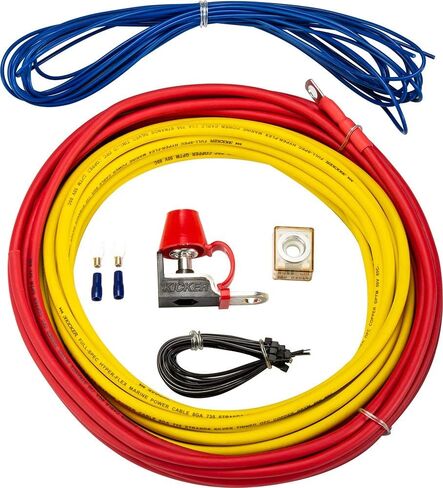 KICKER Amp and Wiring Kit Package of 2 Items 150W 2-Channel KMA Series Marine Amplifier with 8AWG Power Wiring Kit - Boat Kit - 48KMA150.2 Amplifier & 47KMPK8 Wiring Kit in Saudi Arabia