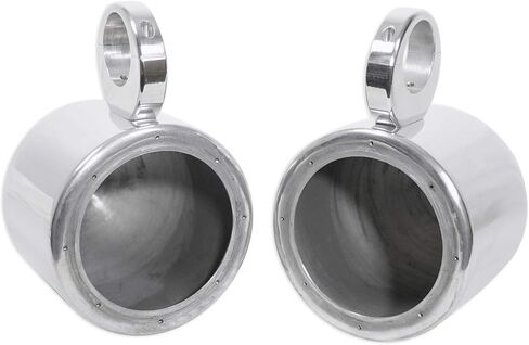 Rockville MAC65S Bundle: (2) Chrome 6.5 in Aluminum Wakeboard Tower Speaker Enclosures, (2) MAC360C 360° Swivel Tower and Surface Mount Clamps for Wakeboards, 4-Items in Saudi Arabia