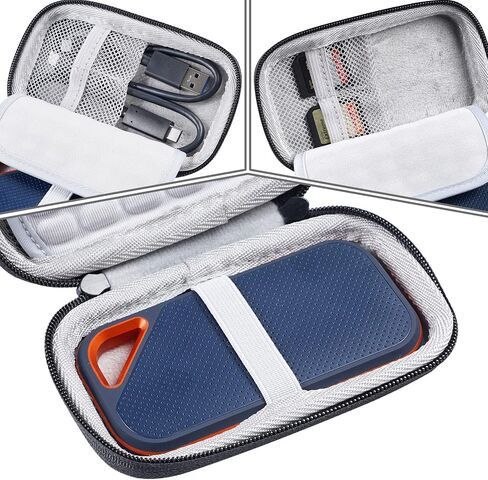 Portable Hard Case for E81 SSD Traveling Protective Storage Bags with Mesh Inner Pocket Shockproof SSD Hard Drive Case in Saudi Arabia
