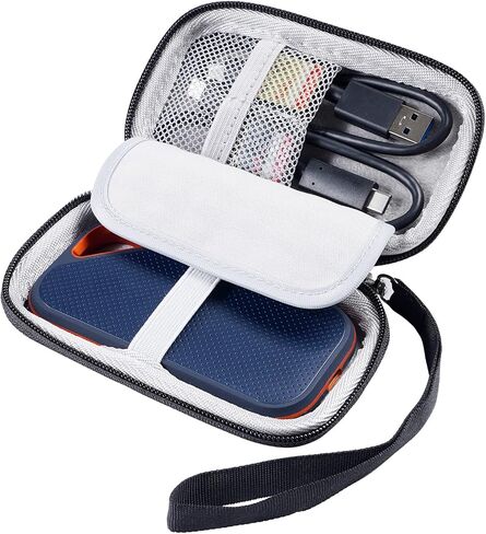 Portable Hard Case for E81 SSD Traveling Protective Storage Bags with Mesh Inner Pocket Shockproof SSD Hard Drive Case in Saudi Arabia
