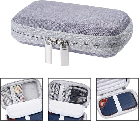 Portable Hard Case for E81 SSD Traveling Protective Storage Bags with Mesh Inner Pocket Shockproof SSD Hard Drive Case in Saudi Arabia