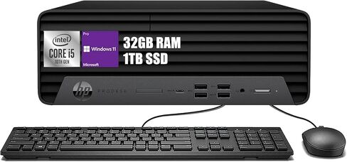HP ProDesk 600 G6 SFF Business Desktop Computer PC, Six-Core i5-10500, 32GB DDR4, 1TB SSD, Keyboard and Mouse, WiFi, Bluetooth, Windows 11 Pro (Renewed) in Kuwait