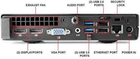 كمبيوتر HP Elite 600 G1 Micro Desktop كمبيوتر صغير جدًا (Intel Core i3-4160T، 4GB Ram، 320GB HDD، WiFi)- (متجدد) in Kuwait