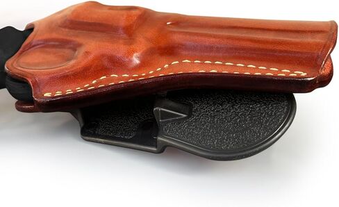 Premium Leather OWB Paddle Holster for Revolver with Thumb Break Fits, Rugerr GP-100 357 Magnum 4.20'' Barrel, Brown Color #1033# in Kuwait