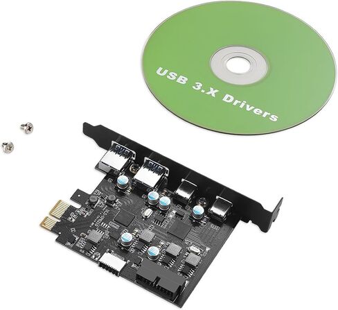 بطاقة PCIe USB ذات 6 منافذ PCI Express إلى USB-C USB-A بطاقة توسيع PCI-E عالية السرعة بسرعة 5 جيجابت في الثانية مع منفذ موصل 19 دبوس من النوع E in Saudi Arabia