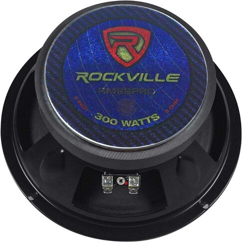 Rockville (4) RM88PRO 8" 8 Ohm 1200 Watt SPL Midrange/Mid-Bass Car Speakers in Saudi Arabia