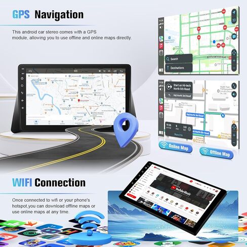 Naifay Android 12 Car Radio for Honda Accord 8th 2008 2009 2010 2011 2012 2013 Screen, 10.1inch IPS Car Stereo for Honda Accord with Carplay Android Auto/Bluetooth/GPS/WiFi/FM/Camera+MIC in Saudi Arabia