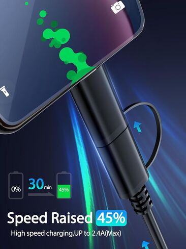 Fast Charger for Amazon Fire Tablet,Micro USB Cable USB C Charging Cord for Kindle Paperwhite,All Generation Fire HD 10 8 7 Plus,Max 11,Kids Pro,Edition Voyage Touch E-Readers,Type C (1, Black, 6ft) in Saudi Arabia