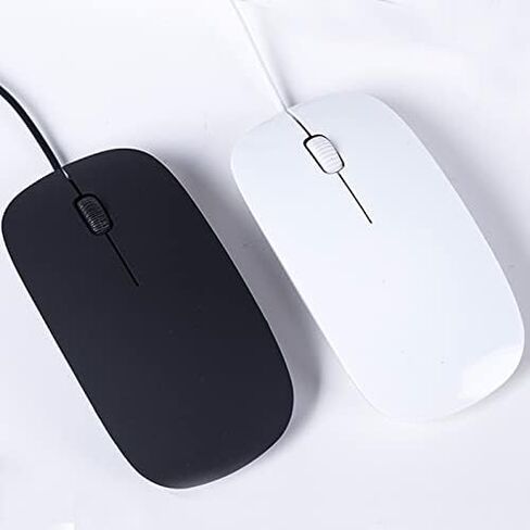Wired Mouse for Computer and Laptop, USB Corded Mouse, Right or Left Hand Use - Black in Saudi Arabia