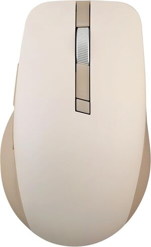 ماوس ASUS Wireless SmartO Silent Plus – BT/2.4 جيجا هرتز، 4200 نقطة في البوصة، يستخدم اليد اليمنى، تصميم مريح منخفض المستوى، مفاتيح هادئة، محمول، موفر للبطارية، تخصيص البرامج – حليب الشوفان in Saudi Arabia