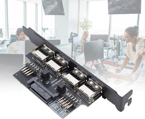 بطاقة منفذ Ciciglow Dual 9PIN إلى 4xUSB2.0، 480 ميجابت في الثانية، كابل دعامة PCI، متوافق مع 7 8 10 11 2003، للكمبيوتر المكتبي OS X in Kuwait