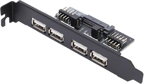 بطاقة منفذ Ciciglow Dual 9PIN إلى 4xUSB2.0، 480 ميجابت في الثانية، كابل دعامة PCI، متوافق مع 7 8 10 11 2003، للكمبيوتر المكتبي OS X in Kuwait