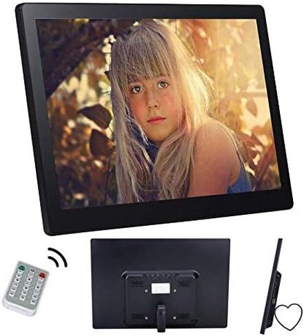 15-inch high-Definition Digital Photo Frame, 16:9 Widescreen LED Display, with USB/SD Card Slot and Remote Control. in Saudi Arabia