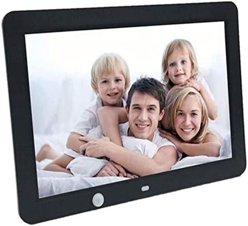 إطار صور رقمي مقاس 12 بوصة مزود بشاشة LED عالية الوضوح مقاس 1280 × 800، ويتميز بتقويم ومنبه ومشغل MP3 وفيديو وجهاز تحكم عن بعد. in Saudi Arabia