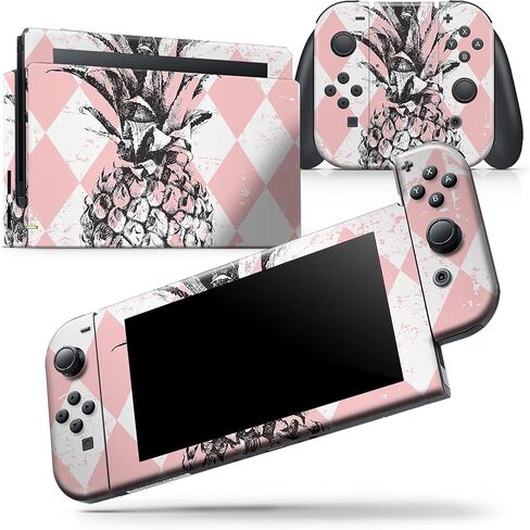 Design Skinz - Compatible with Nintendo DSi XL - Skin Decal Protective Scratch-Resistant Removable Vinyl Wrap Cover - Tropical Summer Pink Pineapple v1 in Saudi Arabia