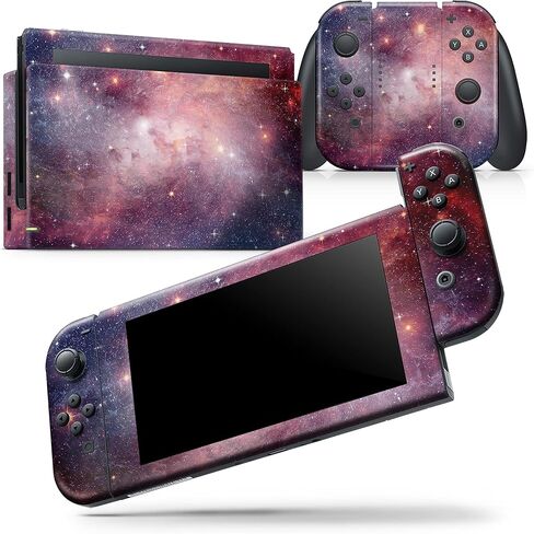 Design Skinz - Compatible with Nintendo Switch Console Bundle - Skin Decal Protective Scratch-Resistant Removable Vinyl Wrap Cover - Vibrant Space in Saudi Arabia
