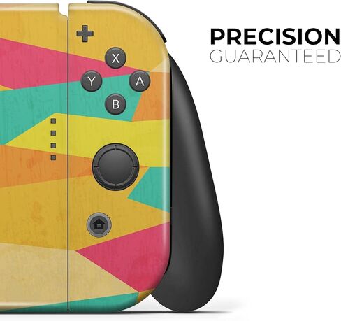Design Skinz - متوافق مع وحدة تحكم Nintendo Switch + Joy-Con - غطاء حماية من الفينيل مقاوم للخدش وقابل للإزالة - نمط اتصال بألوان زاهية نابضة بالحياة in Saudi Arabia