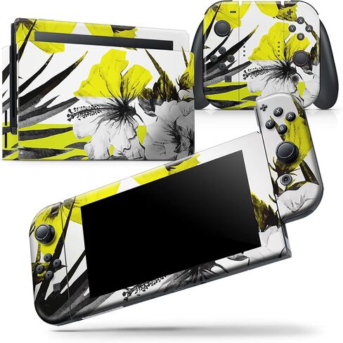 Design Skinz - متوافق مع Nintendo DSi XL - غطاء حماية من الفينيل قابل للإزالة ومقاوم للخدش - زهور الشمس الاستوائية BW in Saudi Arabia