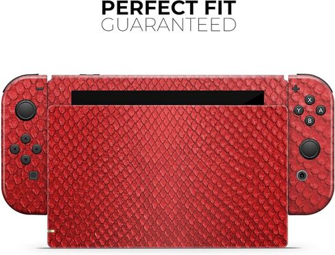 Design Skinz - متوافق مع Nintendo DSi XL - غطاء حماية من الفينيل مقاوم للخدش وقابل للإزالة - نمط جلد الثعبان الأحمر V3 in Saudi Arabia