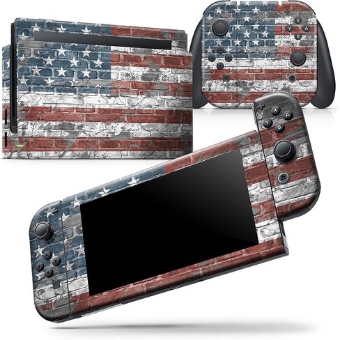 Design Skinz - Compatible with Nintendo Switch Pro Controller - Skin Decal Protective Scratch-Resistant Removable Vinyl Wrap Cover - Vintage USA Flag in Saudi Arabia