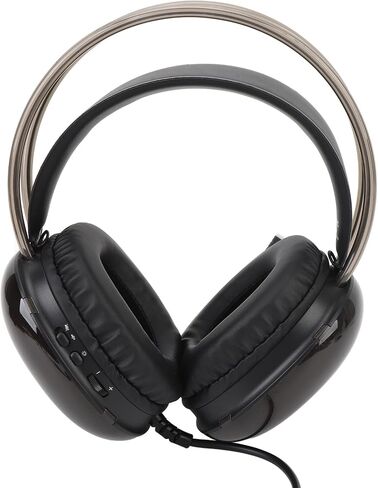 Eujgoov Over Ear Gaming Headset RGB Rainbow Lighting Wired Headphones for PC Computer Laptop for Home Office Online (Black) in Saudi Arabia