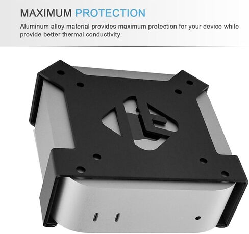 IFCASE Monitor Vesa, Under Desk, Wall Mount for Mac mini M4/M4 Pro 2024, Heat Dissipation, Anti-Scratch Design (Silver) in Saudi Arabia