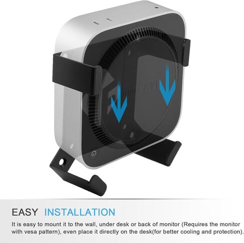 IFCASE Monitor Vesa, Under Desk, Wall Mount for Mac mini M4/M4 Pro 2024, Heat Dissipation, Anti-Scratch Design (Silver) in Saudi Arabia