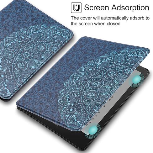 Case for 6" Kindle 11th Gen 2024/2022 - Smart Auto Sleep/Wake Cover, Tree and Flowers in Saudi Arabia