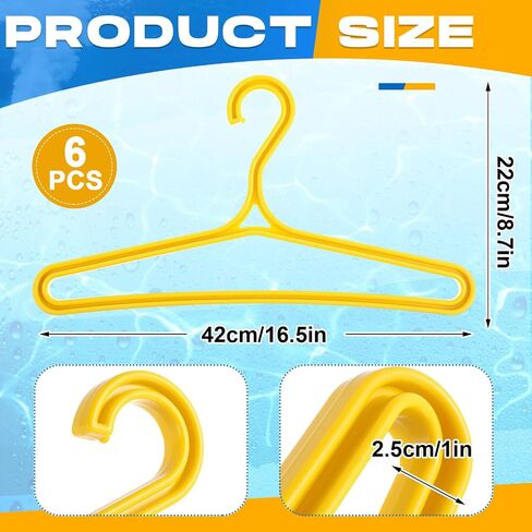 6 Packs Wetsuit Hangers for Scuba Diving & Surfing - Heavy-Duty Drysuit Hanger with Wide Shoulder Design - Black PP Plastic for Drying & Storage in Saudi Arabia