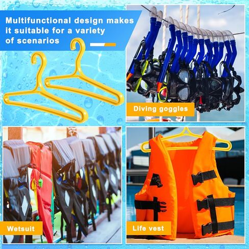 6 Packs Wetsuit Hangers for Scuba Diving & Surfing - Heavy-Duty Drysuit Hanger with Wide Shoulder Design - Black PP Plastic for Drying & Storage in Saudi Arabia