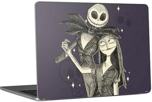 غلاف كمبيوتر محمول من Skinit متوافق مع جهاز MacBook Air 13.6in M2 (2022) - مرخص رسميًا من Disney The Nightmare Before Christmas Jack and Sally Art Design in Saudi Arabia