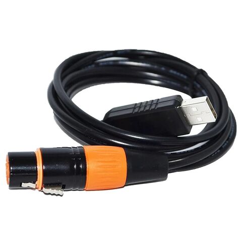 كابل محول أنثى FT232RL USB إلى RS485 3PIN 3P DMX512 DMX 512 XLR لوحدة التحكم KABLE (5 متر، XLR ذكر 2) in Kuwait