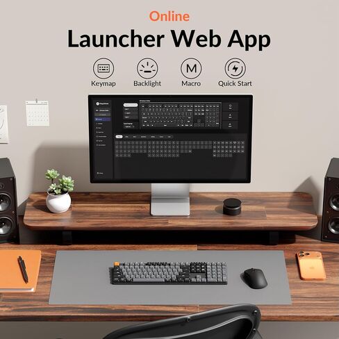 Keychron K5 Version 2 Wireless Bluetooth 5.2 Mechanical Keyboard, Low Profile Milk POM Switch 100% Full-Size Layout QMK Programmable, White Backlight with Shine-Through Keycaps for Mac Windows Linux in Saudi Arabia
