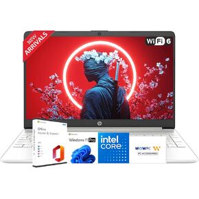 كمبيوتر محمول HP 2026 جديد للأعمال والطلاب مقاس 15.6 بوصة متضمن مع معالج Microsoft Office Intel القوي، وذاكرة وصول عشوائي 32 جيجابايت، ومحرك أقراص SSD سعة 1 تيرابايت، وتصميم هادئ للغاية، وعمر بطارية طويل، وWi-Fi 6، وBluetooth 5، وWindows 11 Pro in Kuwait