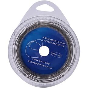 10mLeader, 7 Strands Steel Fishing Steel Wire Great for Big Mouth Fish, Available in 5 Pulling Types (30 lbs) in Kuwait