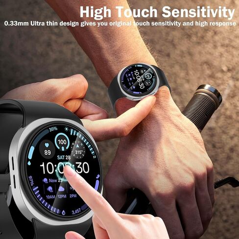 Simpeak 5-Pack Screen Protector Compatible with Samsung Galaxy Watch 8 44mm (2025 Released Only) Smartwatch, 9H Hardness Tempered Glass Protective Film, Anti-Scratch, Sensitive Touch in Saudi Arabia