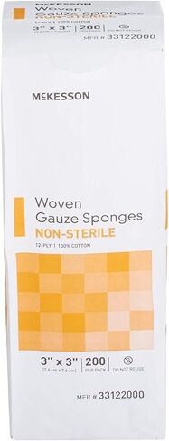 إسفنجة شاش للأداء من McKesson 44122000 Medi-Pak، 12 طبقة، عرض 4 بوصات، طول 4 بوصات، عرض 4 بوصات، طول 4 بوصات (عبوة من 2000) in Kuwait