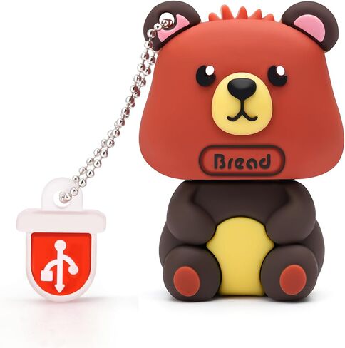 BORLTER CLAMP 64GB USB Stick Cute Flash Drive Bear Shaped Memory Stick Novelty USB Drive Pendrive Thumb Drive Gift for External Data Storage in Saudi Arabia