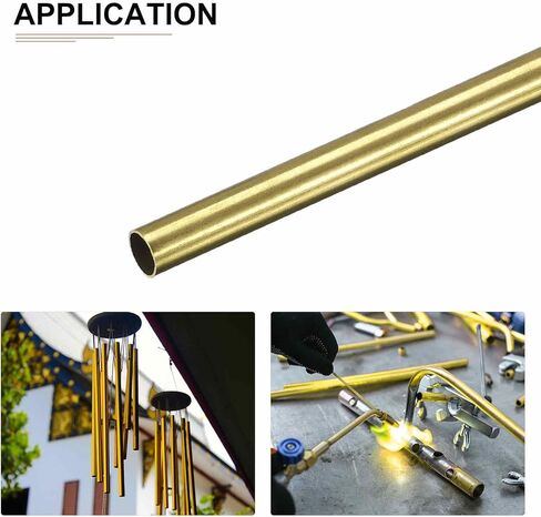 أنبوب نحاسي DTGN 5 مم × 0.25 مم × 300 مم (ODxWall TxL) - 4 عبوات - جيد لإطار ديكور DIY لمعدات الآلات - أنابيب معدنية مستديرة in Kuwait