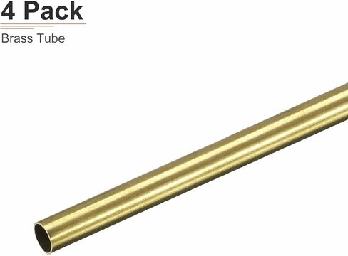 أنبوب نحاسي DTGN 5 مم × 0.25 مم × 300 مم (ODxWall TxL) - 4 عبوات - جيد لإطار ديكور DIY لمعدات الآلات - أنابيب معدنية مستديرة in Kuwait